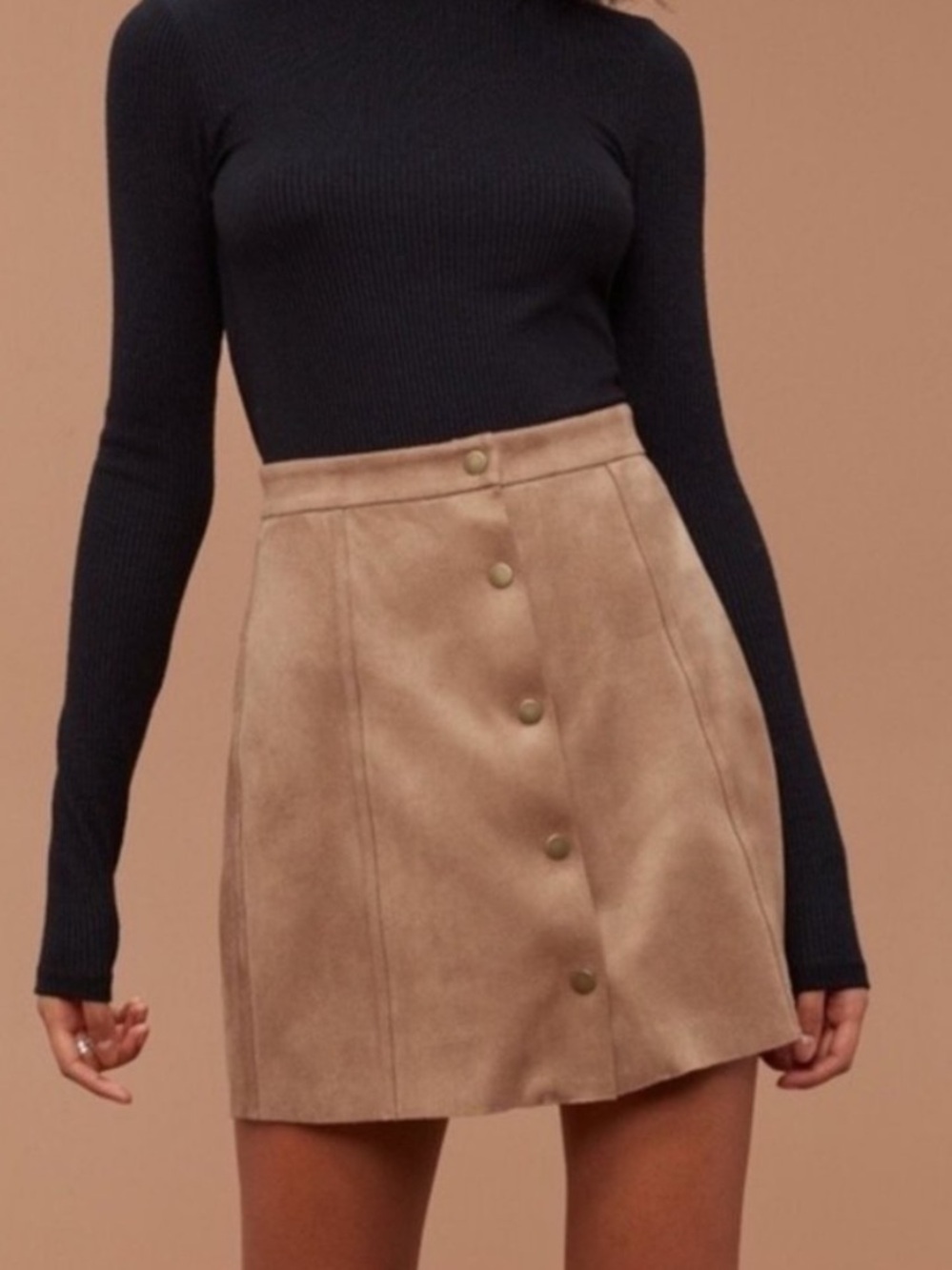 Wilfred Free Faux Suede Mini Skirt Size 6